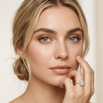 2.70 Ct Pear Cut Moissanite Luxe Pavé Ring Gold