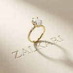 2.70 Ct Pear Cut Moissanite Luxe Pavé Ring Gold