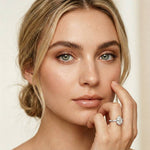 2.70 Ct Pear Cut Moissanite Luxe Pavé Ring White