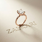 3.35 Ct Radiant Cut Moissanite Vintage Inspired Engagement Ring Rose Gold