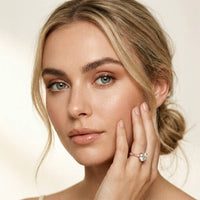 2.85 Ct Round Cut Moissanite Elegant Pavé Ring Rose Gold