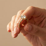2.85 Ct Round Cut Moissanite Elegant Pavé Ring Gold