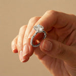 2.85 Ct Round Cut Moissanite Elegant Pavé Ring White