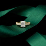2.20 Ct Radiant Cut Moissanite Regal Vintage Ring Gold