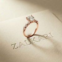 1.95 Ct Pear Cut Moissanite Timeless Vintage Ring Rose Gold