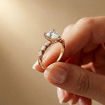 1.95 Ct Pear Cut Moissanite Timeless Vintage Ring Rose Gold