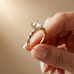 1.95 Ct Pear Cut Moissanite Timeless Vintage Ring Gold