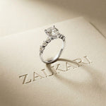 1.95 Ct Pear Cut Moissanite Timeless Vintage Ring White