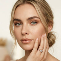2.10 Ct Princess Cut Moissanite Antique Inspired Ring Rose Gold