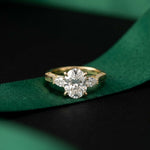 2.15 Ct Oval Cut Moissanite Heirloom Pear Accent Ring Gold