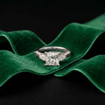 2.15 Ct Princess Cut Moissanite Timeless Vintage Ring White