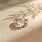 3.25 Ct Heart Cut Moissanite Split Twist Ring