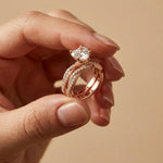 3.25 Ct Heart Cut Moissanite Split Twist Ring