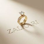 3.25 Ct Heart Cut Moissanite Split Twist Ring