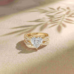 3.25 Ct Heart Cut Moissanite Split Twist Ring