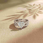 3.25 Ct Heart Cut Moissanite Split Twist Ring