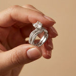 3.25 Ct Heart Cut Moissanite Split Twist Ring