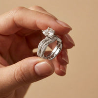 3.25 Ct Heart Cut Moissanite Split Twist Ring