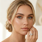 3.25 Ct Marquise Cut Moissanite Twisted Pavé Ring