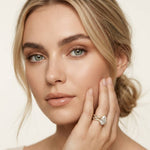 3.25 Ct Pear Cut Moissanite Crisscross Pavé Ring