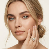 3.25 Ct Pear Cut Moissanite Crisscross Pavé Ring