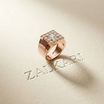 2.35 Ct Princess Cut Moissanite Men's Statement Signet Ring