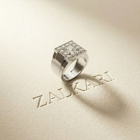 2.35 Ct Princess Cut Moissanite Men's Statement Signet Ring
