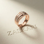 0.75 Ct Round Cut Moissanite Men's Multi-Row Band Ring