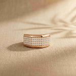 1.20 Ct Round Cut Moissanite Men's Pavé Statement Band