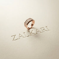 1.20 Ct Round Cut Moissanite Men's Pavé Statement Band
