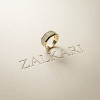 1.20 Ct Round Cut Moissanite Men's Pavé Statement Band