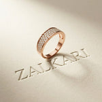 0.95 Ct Round Cut Moissanite Men's Pavé Band Ring