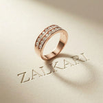 1.35 Ct Round Cut Moissanite Double-Row Men's Band Ring