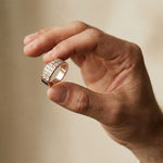 1.35 Ct Round Cut Moissanite Double-Row Men's Band Ring