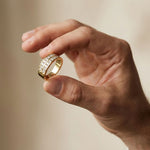 1.35 Ct Round Cut Moissanite Double-Row Men's Band Ring