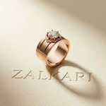 1.45 Ct Round Cut Bezel Signet Moissanite Ring