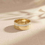 0.30 Ct Round Cut Channel Set Band Moissanite Ring