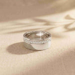 0.30 Ct Round Cut Channel Set Band Moissanite Ring