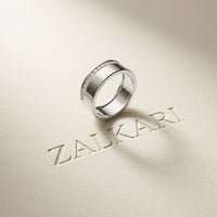 0.30 Ct Round Cut Channel Set Band Moissanite Ring