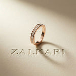1.10 Ct Round Cut Slim Eternity Band Moissanite Ring