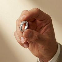 1.10 Ct Round Cut Slim Eternity Band Moissanite Ring