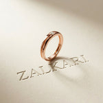 0.07 Ct Round Cut Solitaire Band Moissanite Ring