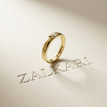 0.07 Ct Round Cut Solitaire Band Moissanite Ring