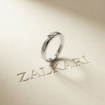 0.07 Ct Round Cut Solitaire Band Moissanite Ring