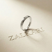 0.07 Ct Round Cut Solitaire Band Moissanite Ring