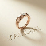 0.5 Ct Princess Cut Solitaire Band Moissanite Ring