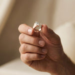 1.00 Ct Marquise Cut Moissanite Modern Open Ring