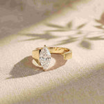 1.00 Ct Marquise Cut Moissanite Modern Open Ring