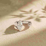 1.00 Ct Marquise Cut Moissanite Modern Open Ring