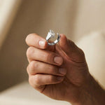 1.00 Ct Marquise Cut Moissanite Modern Open Ring